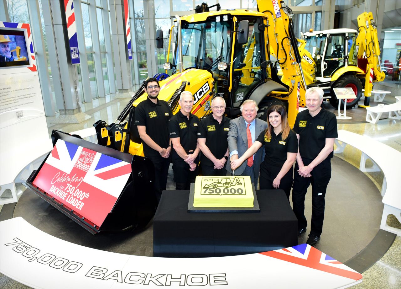 A glance back in time as 750,000th JCB backhoe rolls off production line