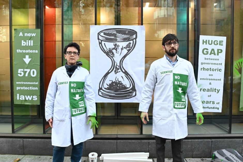 Scientists protest outside Defra offices ahead of COP15
