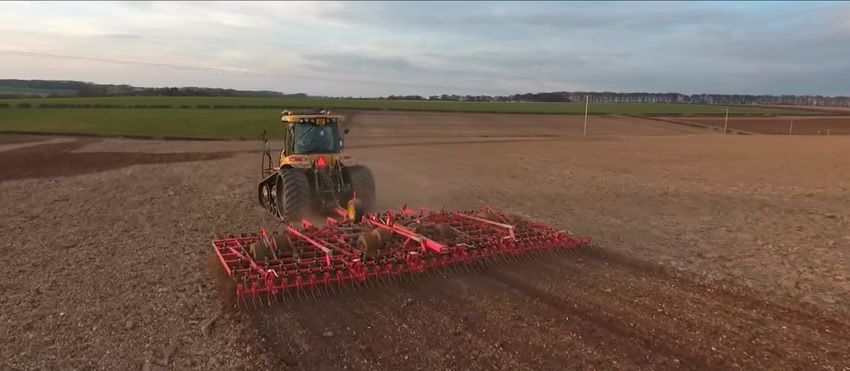 Video: Ploughing and sowing spring seed on a 12,000ac farm in the UK