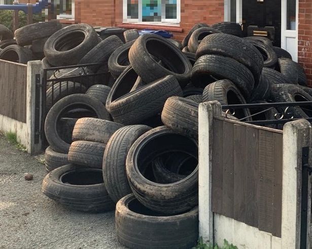 Farmer takes revenge on ‘flytipper’ who dumped over 400 tyres on his land