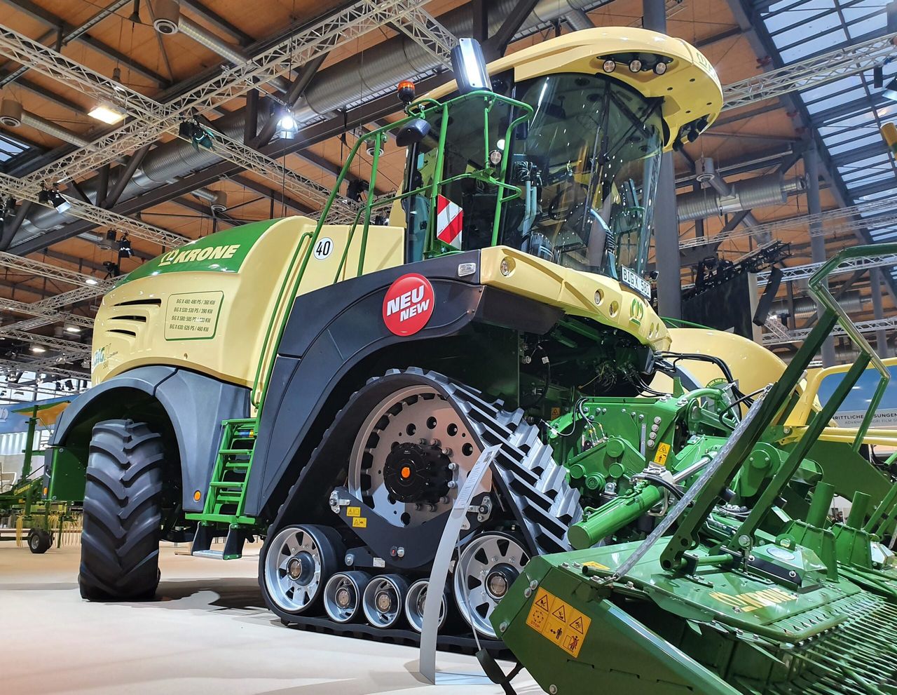 Krone ‘rolls’ out tracks and joystick-steering for the BiG X