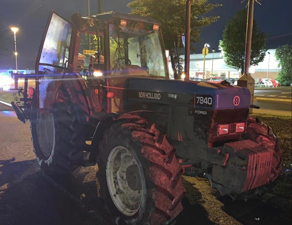 3 arrested following police chase…of stolen tractor