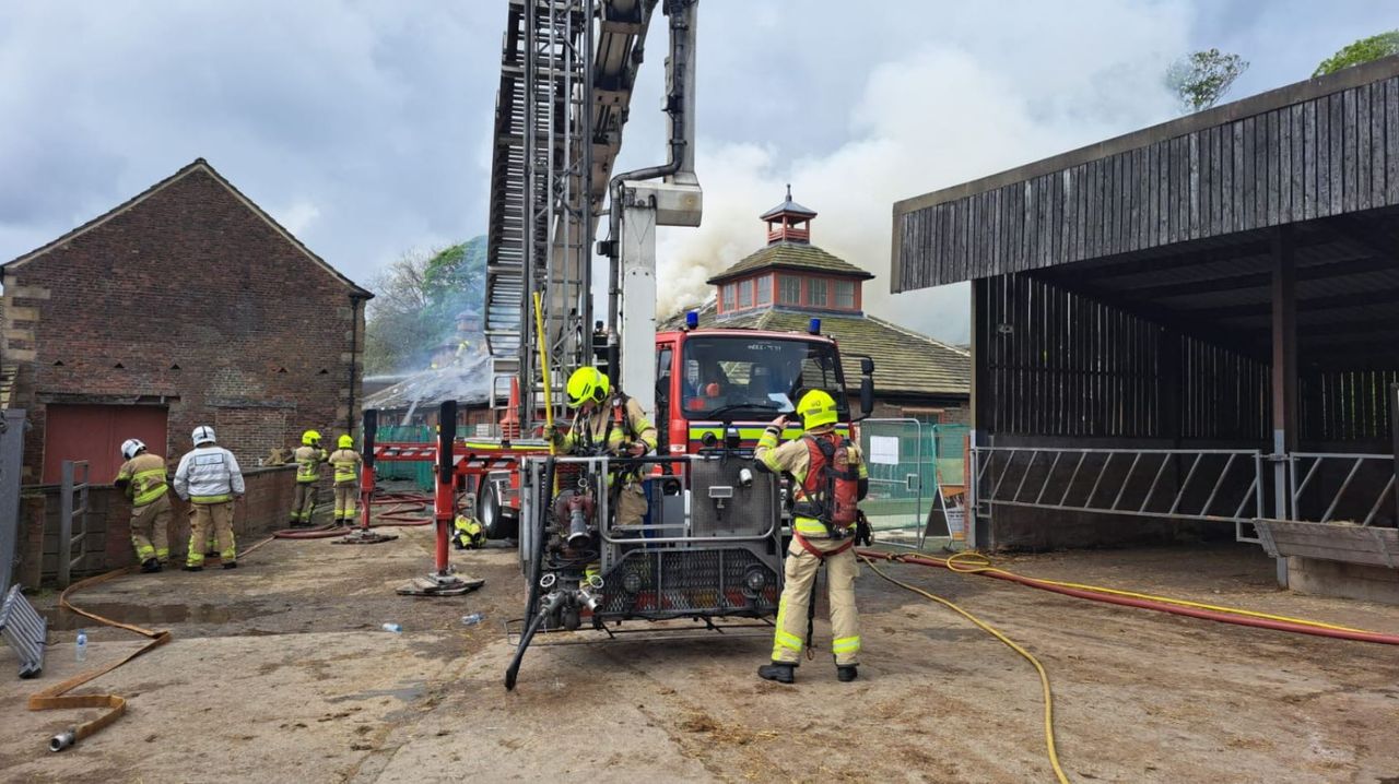 More than 30 firefighters tackling Leeds farm fire