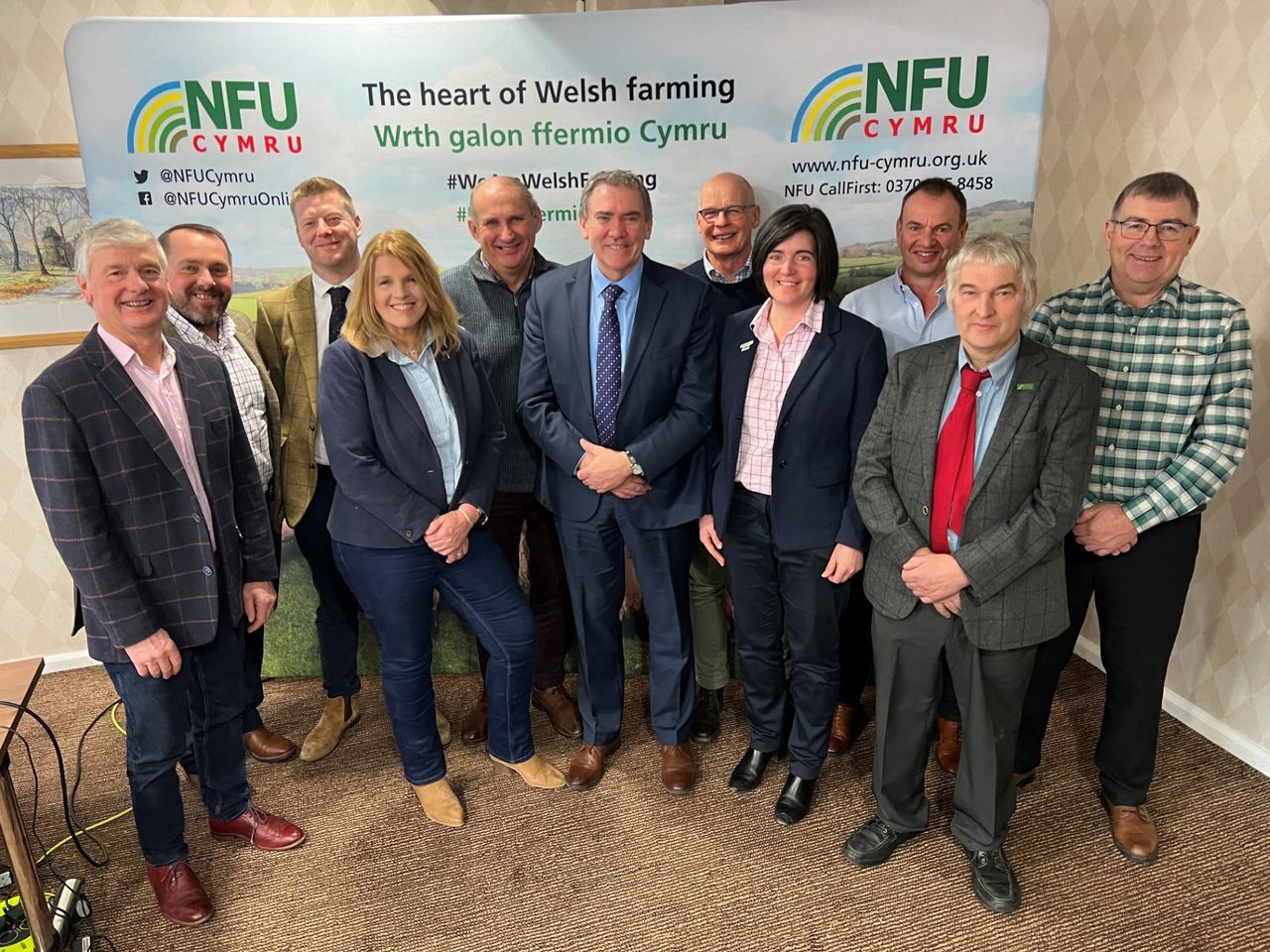 NFU Cymru re-elects president and deputy for 2 further years