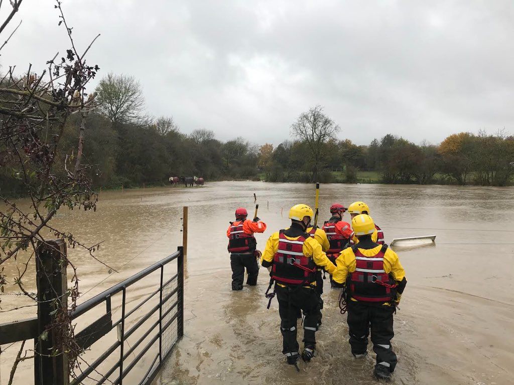 RSPCA emergency water rescue teams on high alert as heavy rain falls across UK