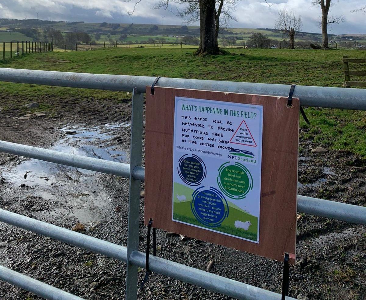 NFU Scotland creates posters to educate the public on responsible farmland access
