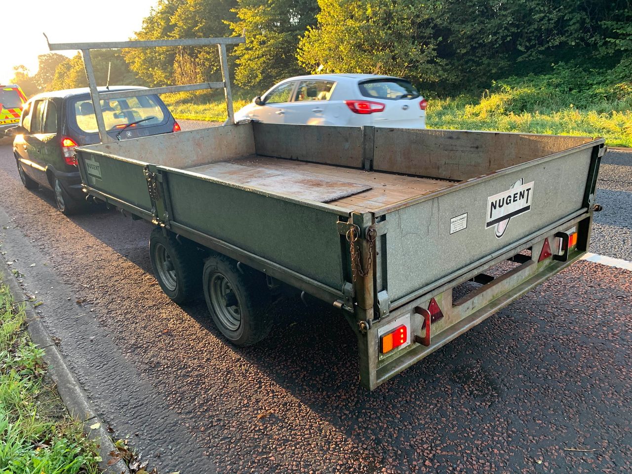 Towing trailer spells trouble for driver