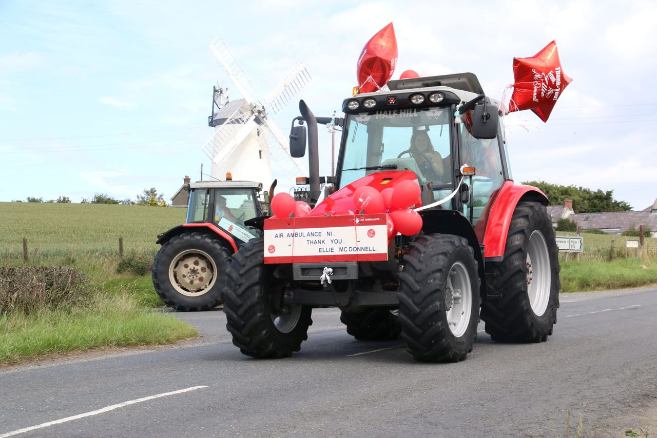 Post-lockdown tractor run raises £9,000 for Air Ambulance NI