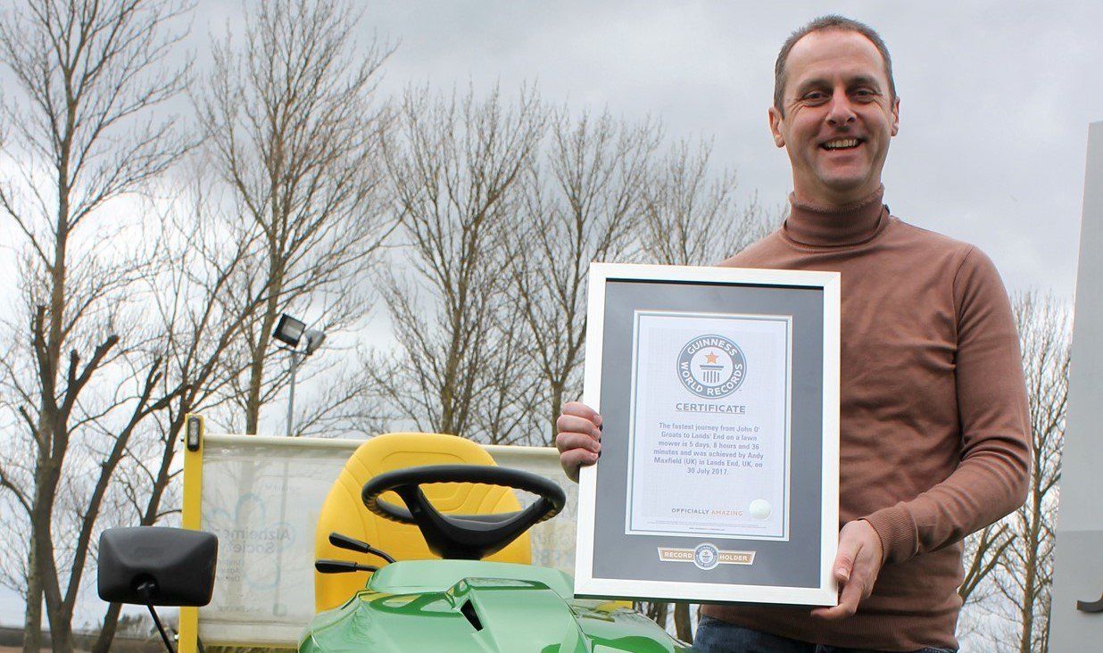 Epic lawn tractor journey is officially a world record