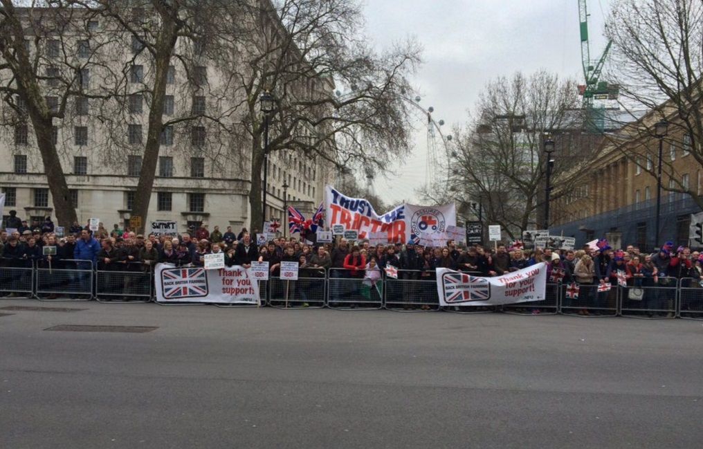 Pics: UK farmers take to the streets of London to protest
