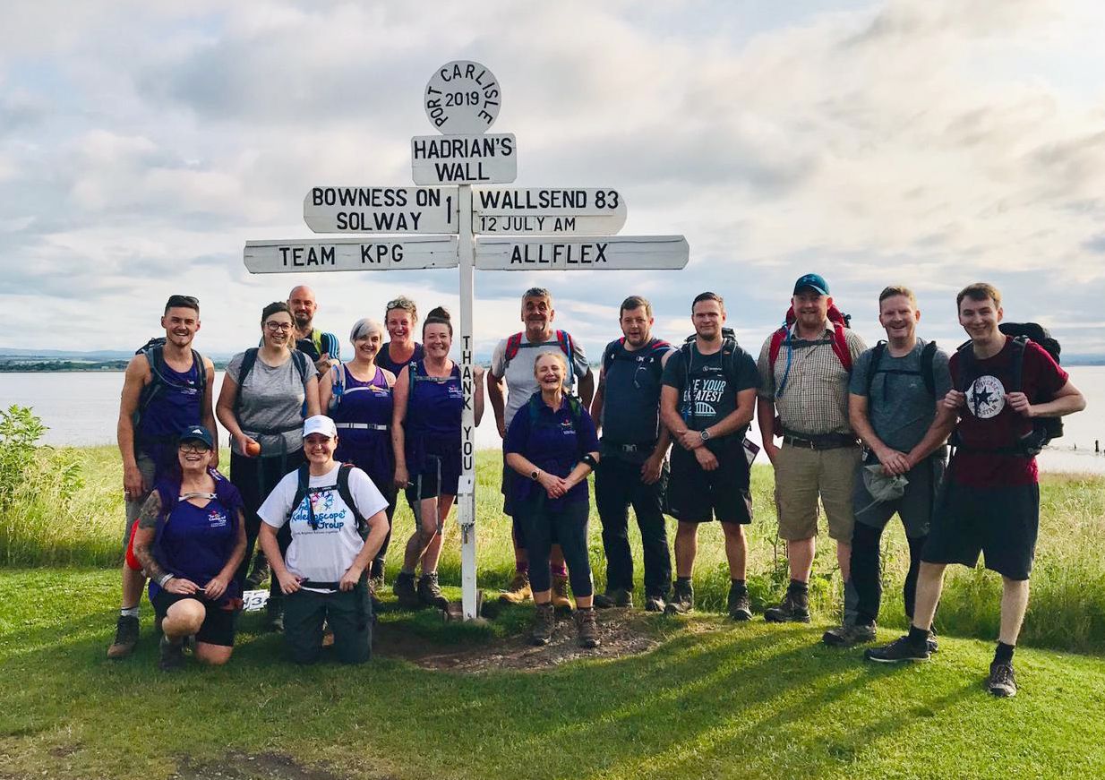 Ear tag firm staff take on Hadrian's Wall for rural mental health charity