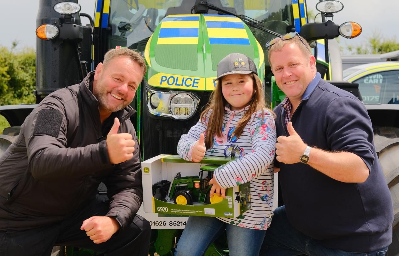 Devon &amp; Cornwall Police tractor named 'Inspector Moors'