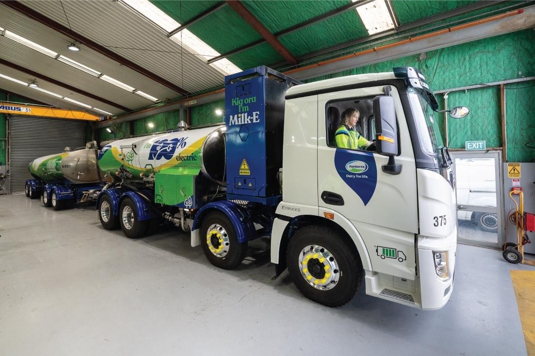 Fonterra officially launches electric milk tanker