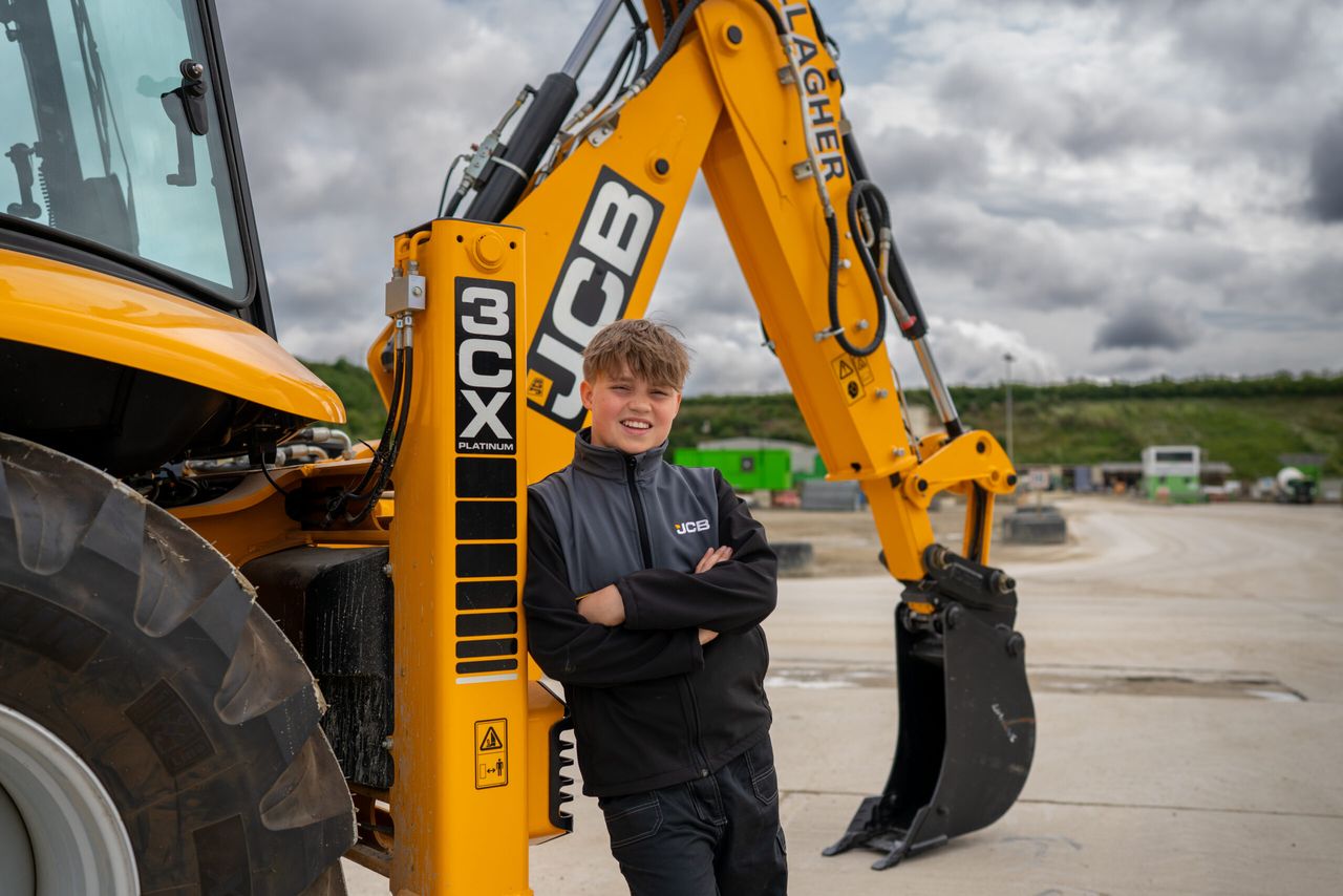 Teenager named the UK's youngest qualified digger driver