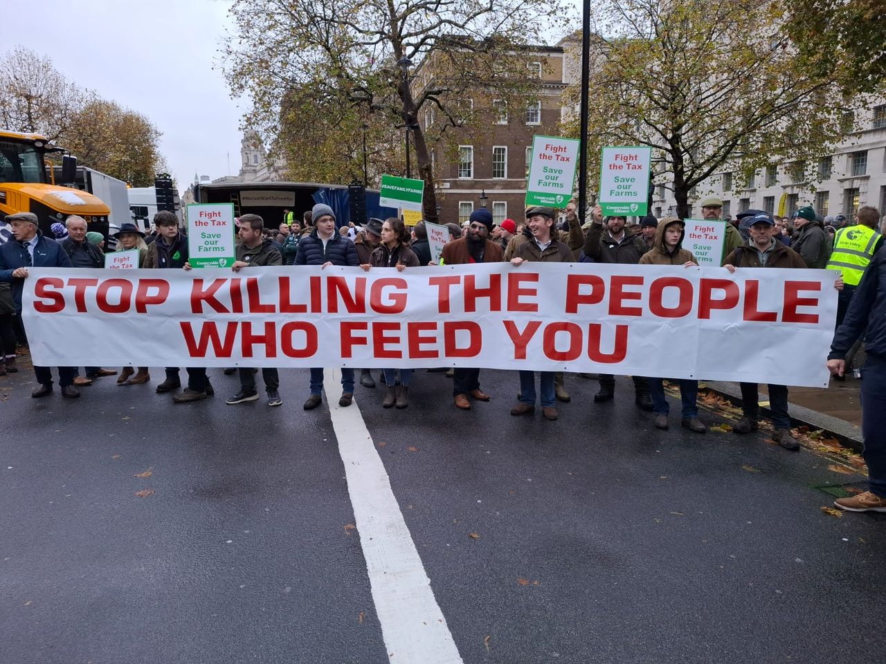 Farm groups link up for tractor protest in London