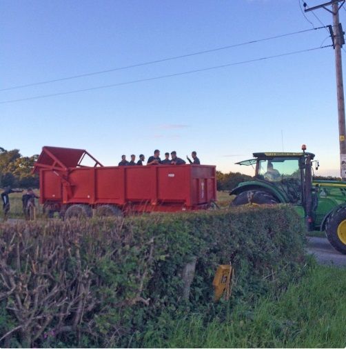 Soccer team hitches lift off tractor and trailer after coach breaks down