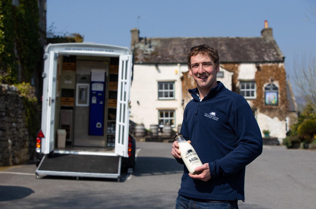 Innovative young farmer transforms horsebox into UK’s first mobile milk vending machine