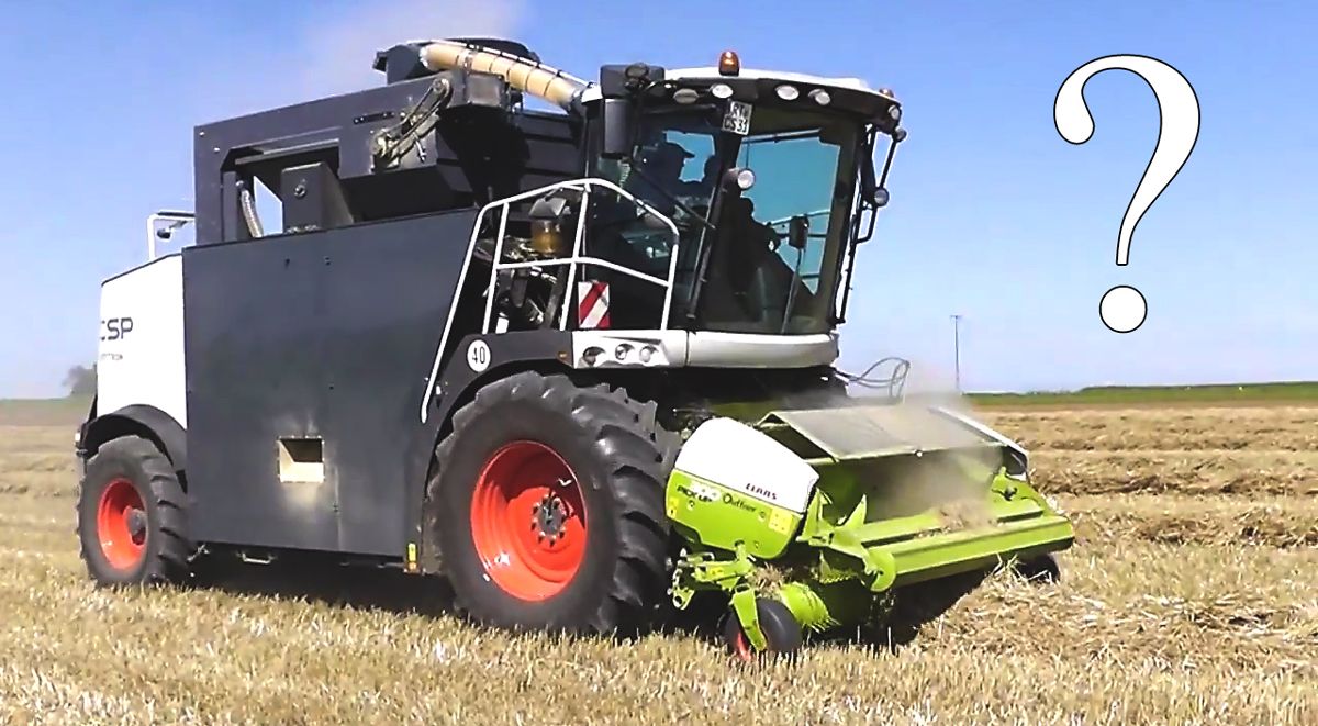 Here's a self-propelled harvester with a difference; but what is it?