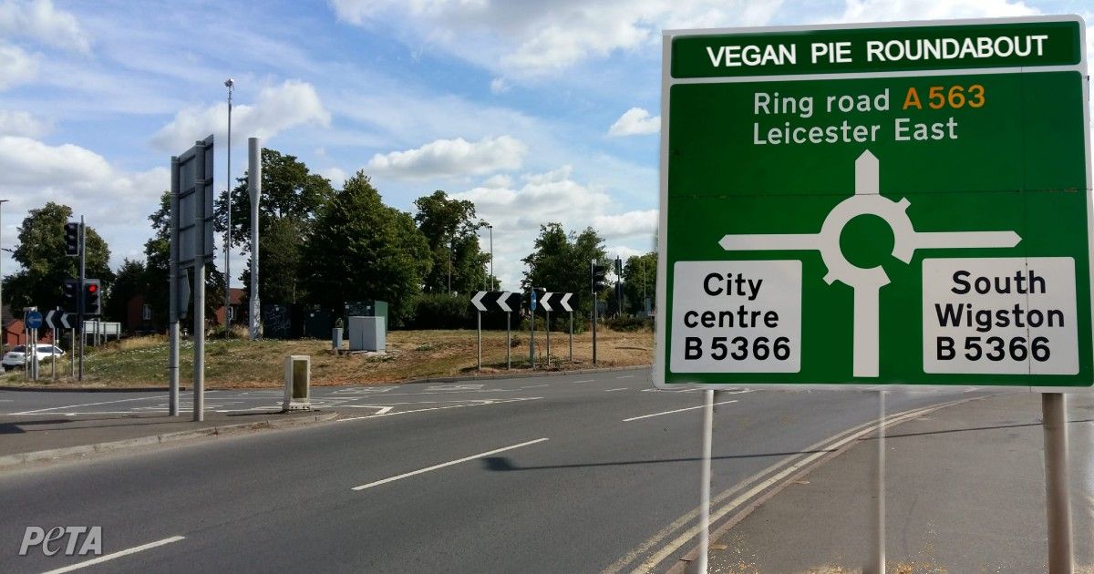 PETA calls for Leicester roundabout to be renamed Vegan Pie Roundabout