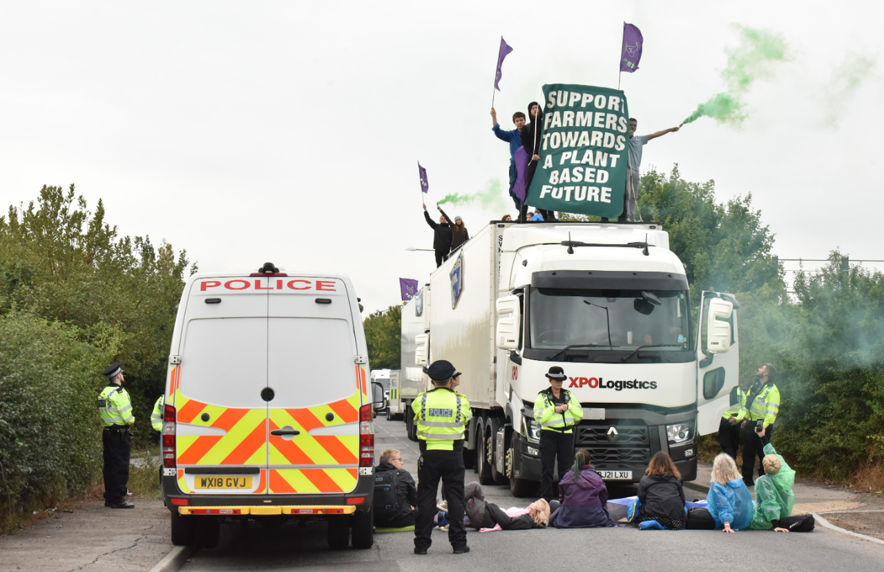 Three dairy sites blocked by Animal Rebellion protestors