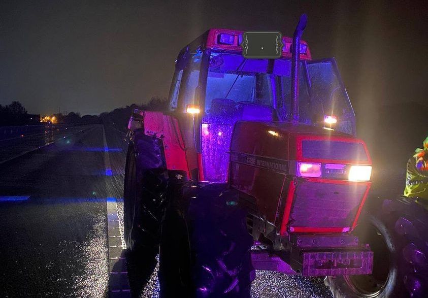 Tractor driver arrested for driving on motorway…in wrong direction