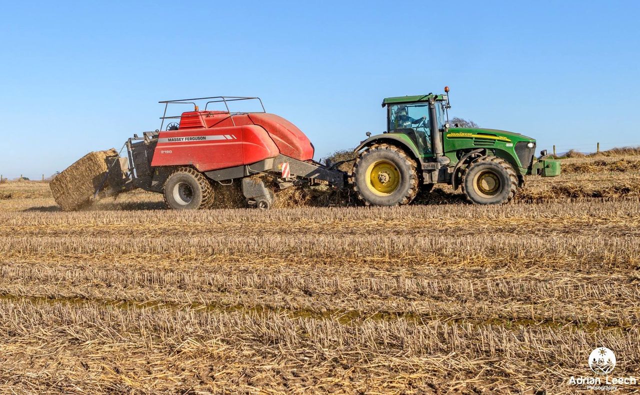Baling straw before the 'Beast from the East' in Co. Kildare