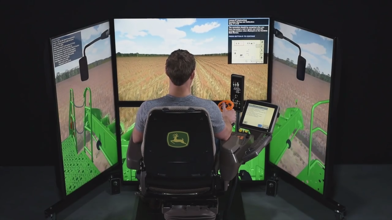 Video: John Deere combine simulator offers 'real-world' training