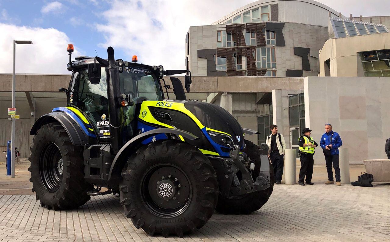 Rural crime tractor ends tour at Scottish Parliament