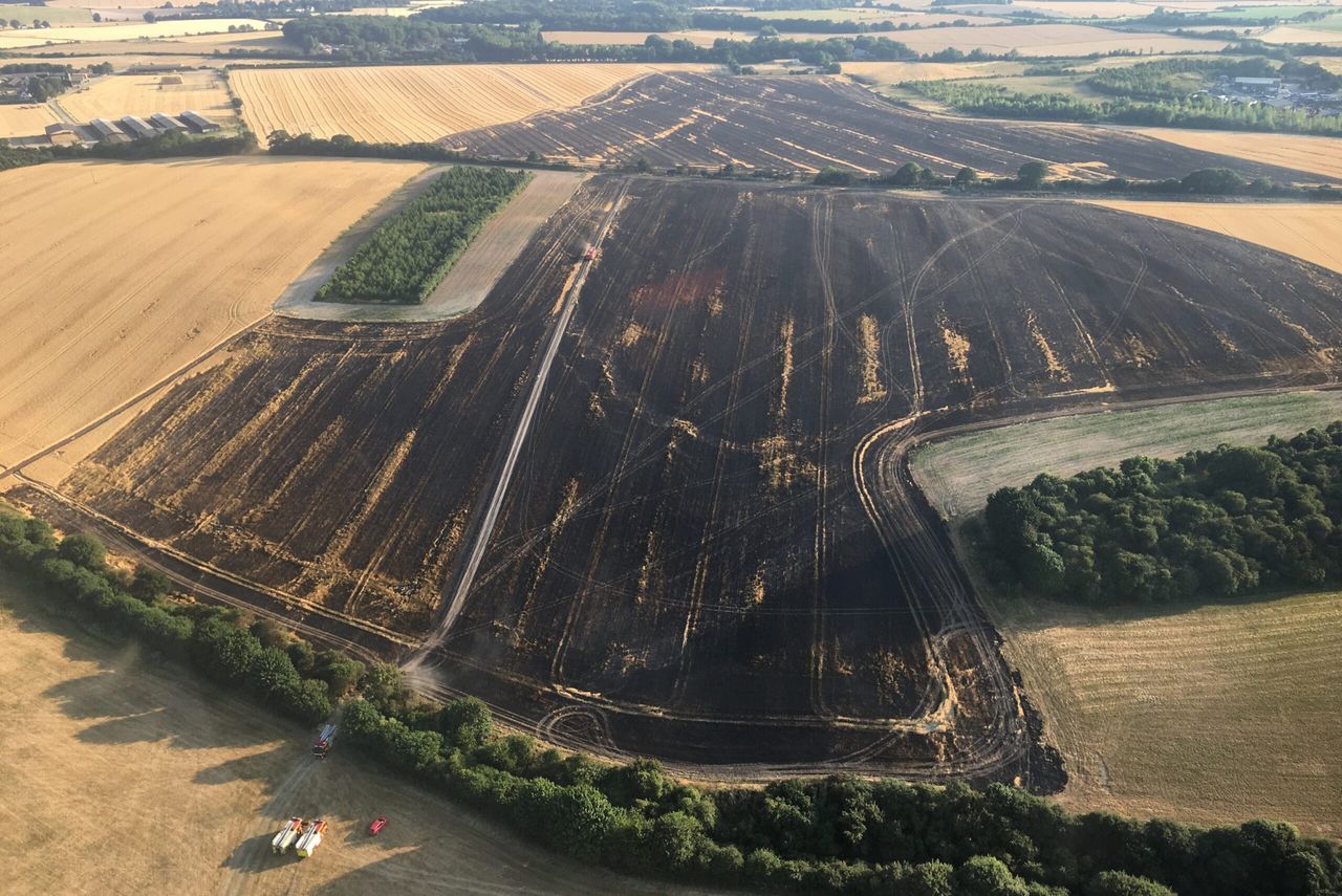 'Quick thinking' ploughing halts crop fires across England