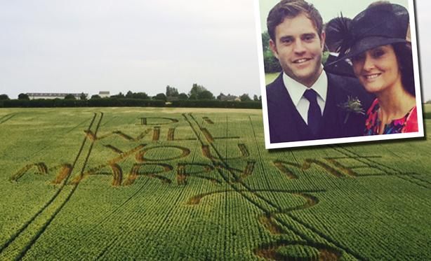 Crop marks for farmer's marriage proposal with a difference